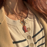 Red Carnelian Fish Necklace