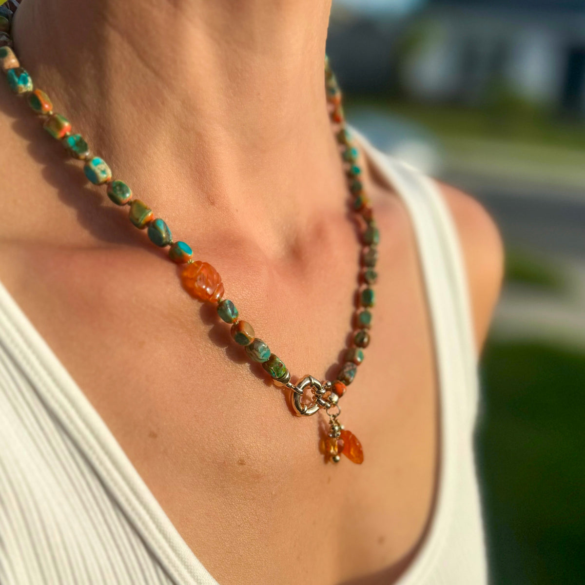 Sedona Sunset Turquoise Jasper Necklace