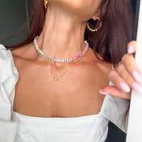 Cotton Candy Moonstone Necklace