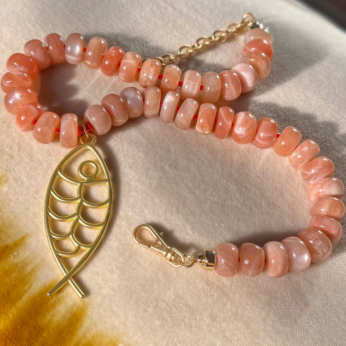 Sunstone Fish Necklace