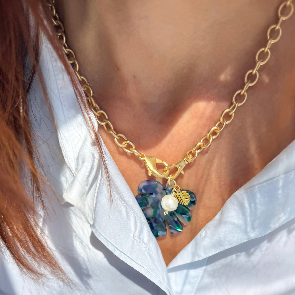 Serene Waters Charm Necklace