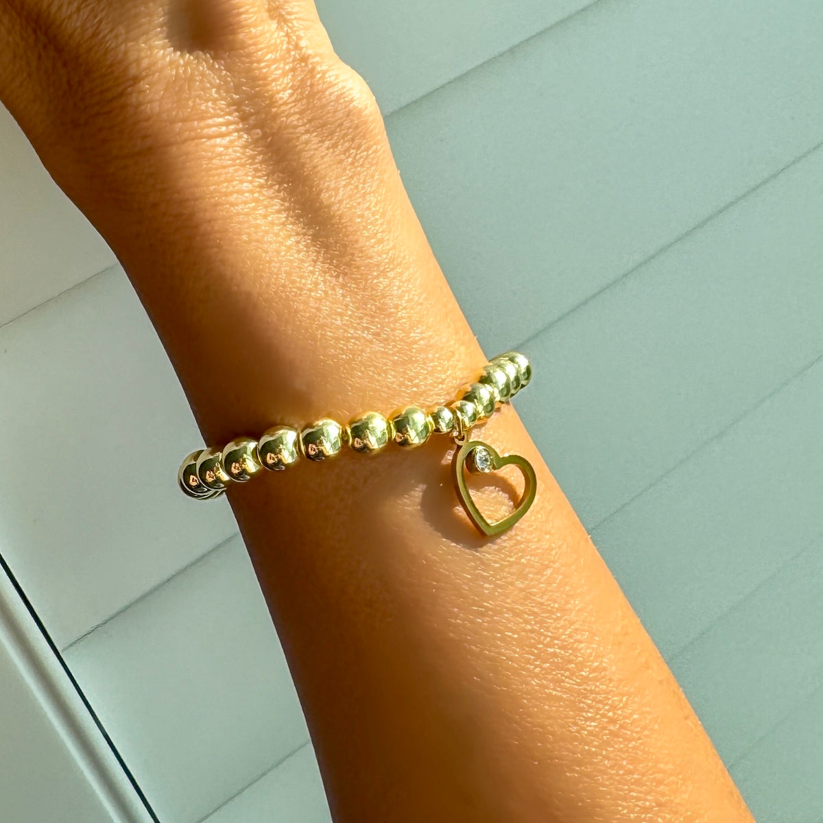 Open Heart Charm Bracelet