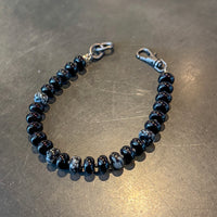 Men’s Onyx & Snowflake Obsidian Bracelet