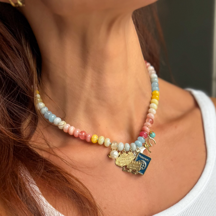 Travel Bug Charmy Knotty Necklace
