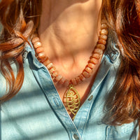 Sunstone Fish Necklace