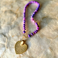 Royal Heart Candy Opal Necklace