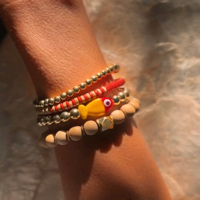 Snow Agate Stretch Bracelet