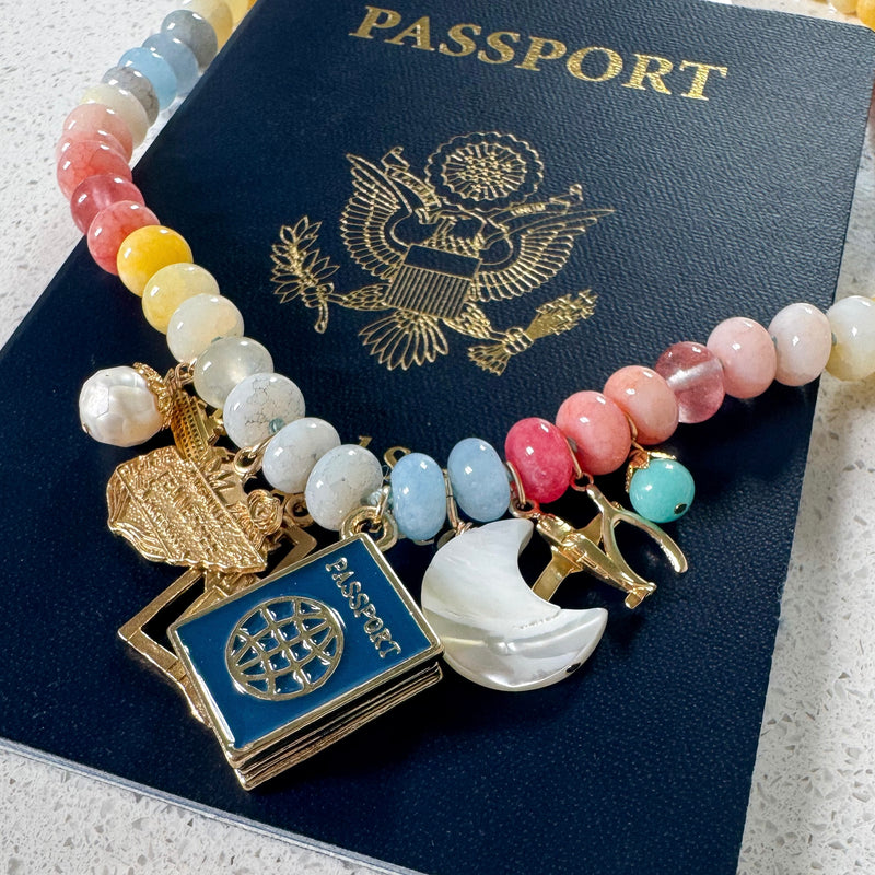Travel Bug Charmy Knotty Necklace