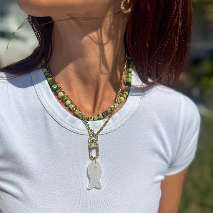Grasshopper Chrysoprase Necklace