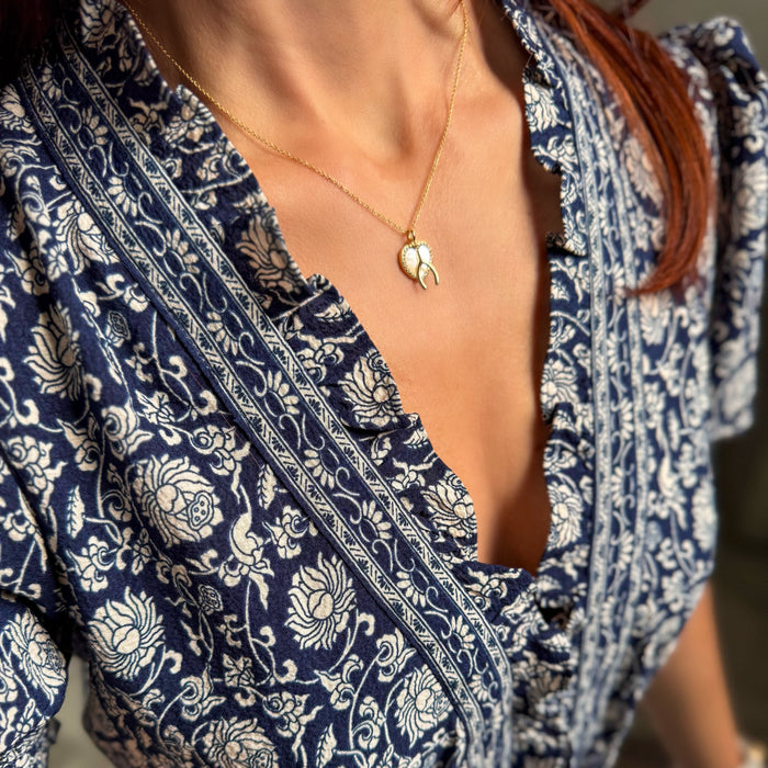 Lucky in Love Gold Charm Necklace