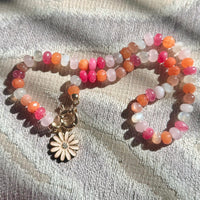 Warm Daisy Multi-Stone Necklace