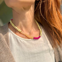 Raspberry Lemonade Beaded Necklace