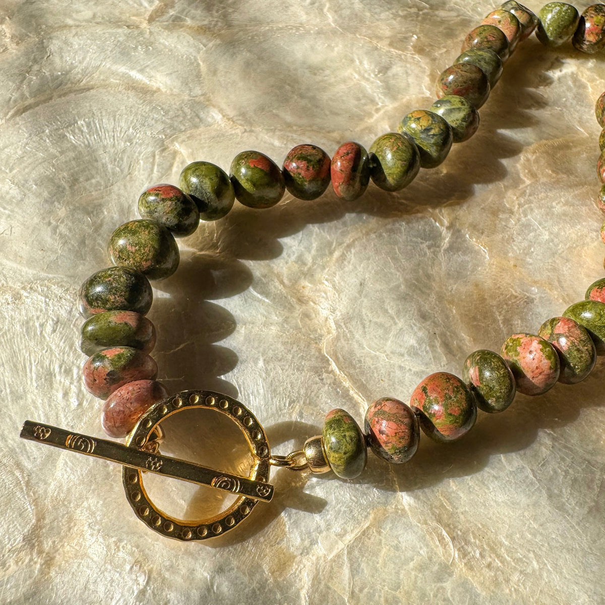 OOAK Unakite Beaded Necklace