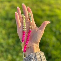 Raspberry Lemonade Beaded Necklace