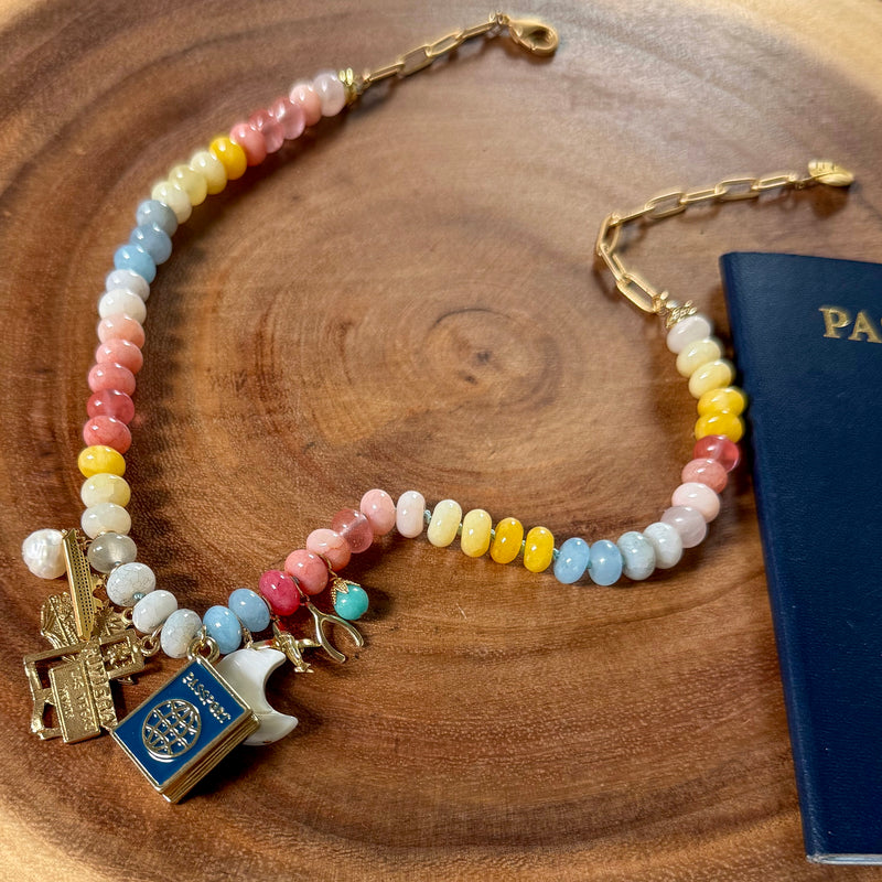 Travel Bug Charmy Knotty Necklace