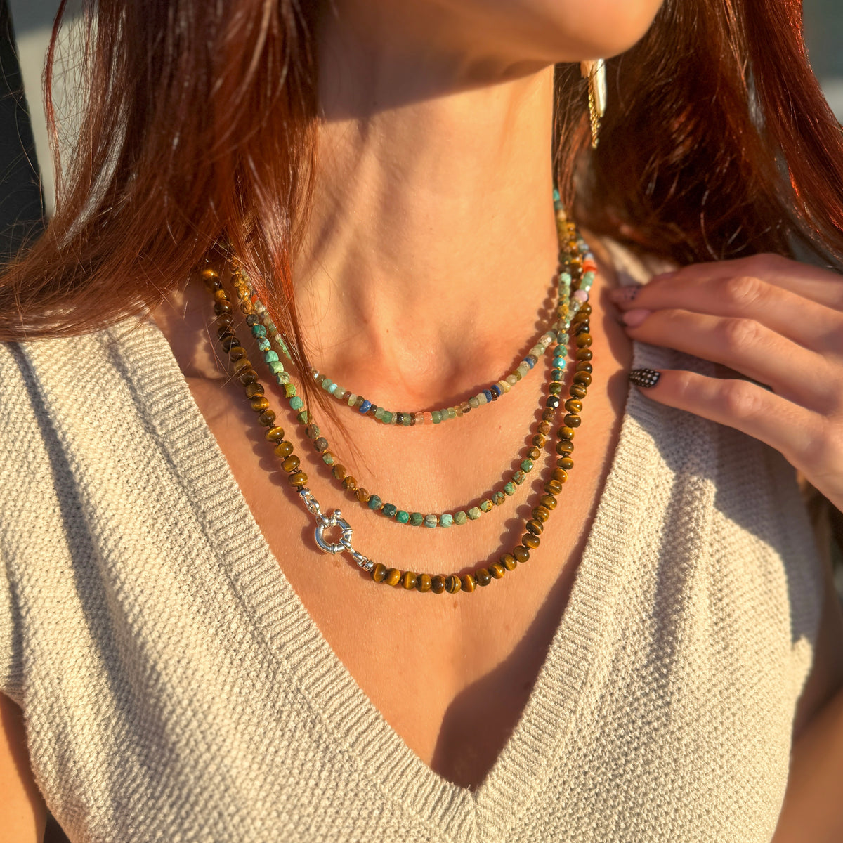 Turquoise Beaded Mini