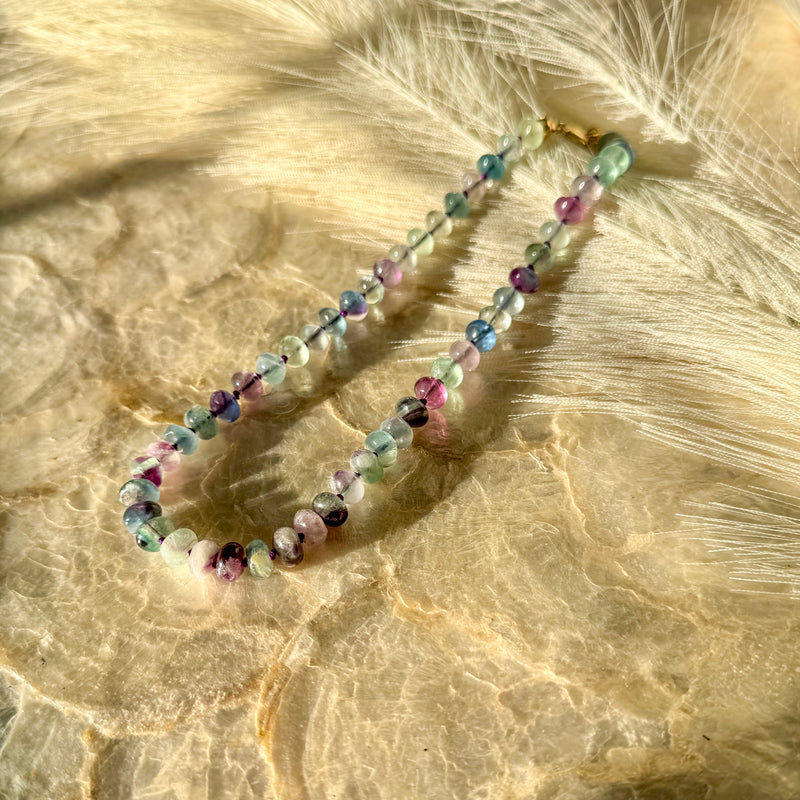 Multi colored Fluorite Necklace