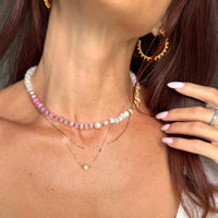 Cotton Candy Moonstone Necklace