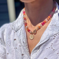 Warm Daisy Multi-Stone Necklace